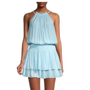 RAMY BROOK Macy Gathered Blouson Dress light blue